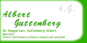 albert guttenberg business card